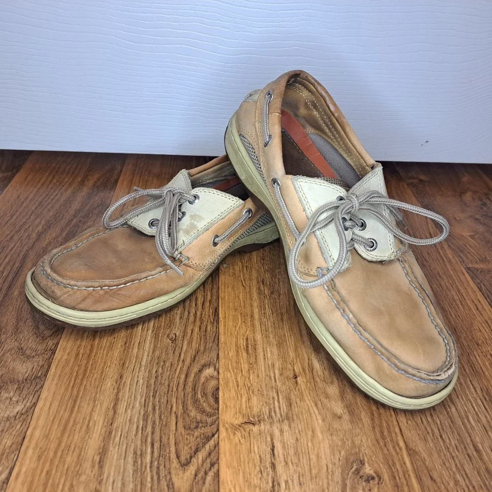 Sperry Top Siders Boat Shoes Tan Size 8